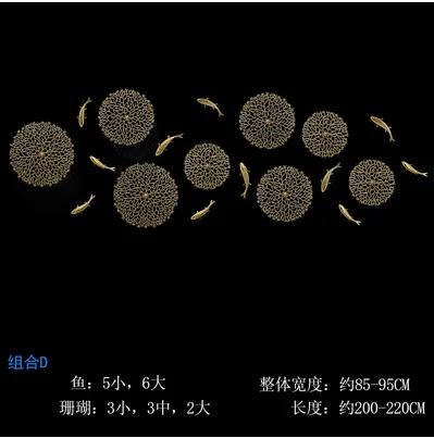 Copper Wealth Attracting Carp Wall Decoration Wall Pendant Living Room Entrance Corridor Decoration Sofa Background Wall Decor