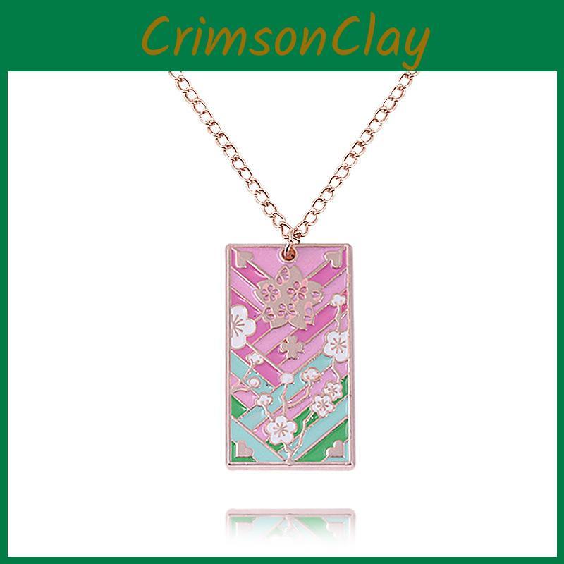 Demon Slayer Kimetsu No Yaiba Tomioka Giyuu ketting met legering hanger en bladketting voor fans en verzamelaars