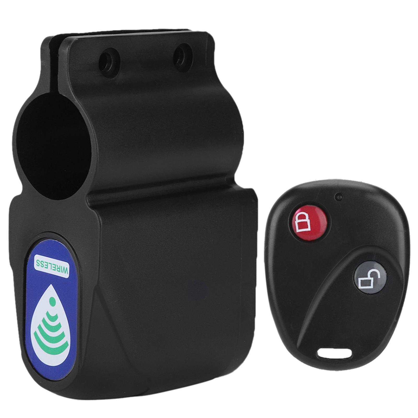 

Anti Theft Bike Lock Cycling Security Lock Wireless Remote Control Bicycle Alarm белый