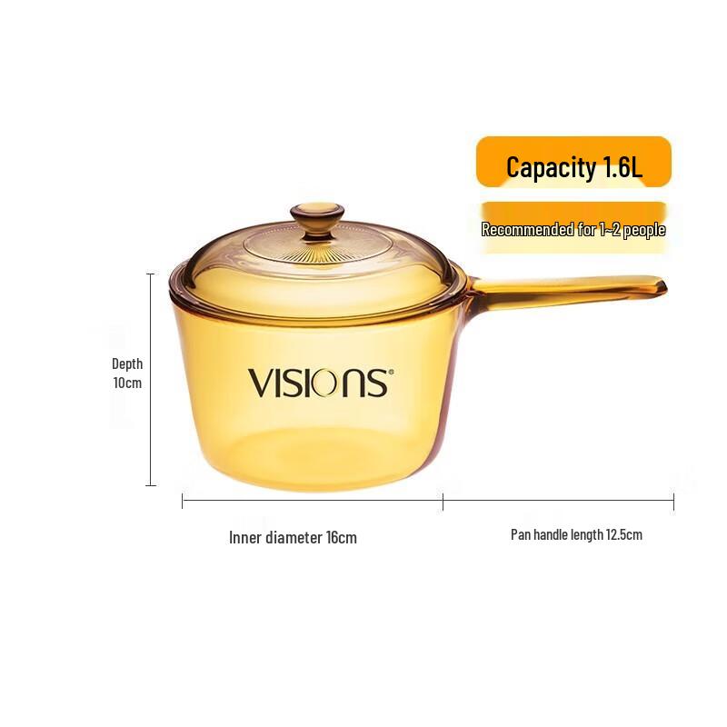 Corning Visionware 1.6L Glass Saucepan
