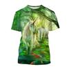 Sommer heißer verkauf einhorn 3D gemalt kunst nette casual bunte schöne T-shirt