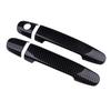 Car Door Handle Cover Trim Molding Kit Fit for Toyota Yaris Sedan Hatchback 2007-2009 2010 2011 Carbon Fiber Texture ABS Plastic