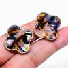 Natural Dendrite Opal Gemstone Brass Jewelry Earring 1.02" AE-12949