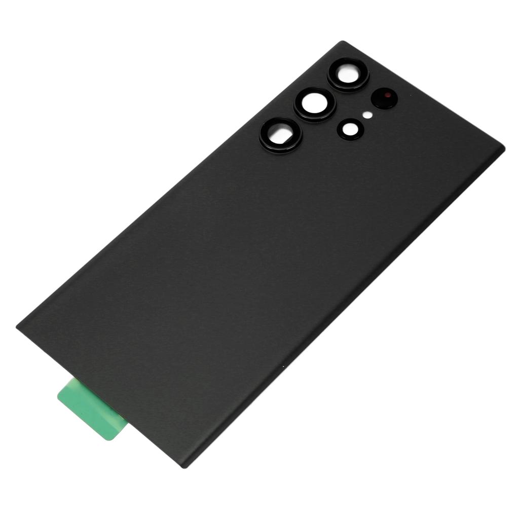 Handy Glas Rückseite Vorinstallierte Kameralinse Perfekte Passform Handy Rückseite Glasabdeckung für S23 Ultra Schwarz
