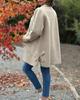 2024 Autumn/Winter Women's Solid Color Bow Lapel Wool Coat