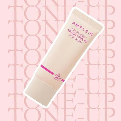 Solar Shot Peach Tone Up Suncream SPF 50+ PA++++ 40ml, Moisturizing, Korean Cosmetics, Kbeauty, Sample