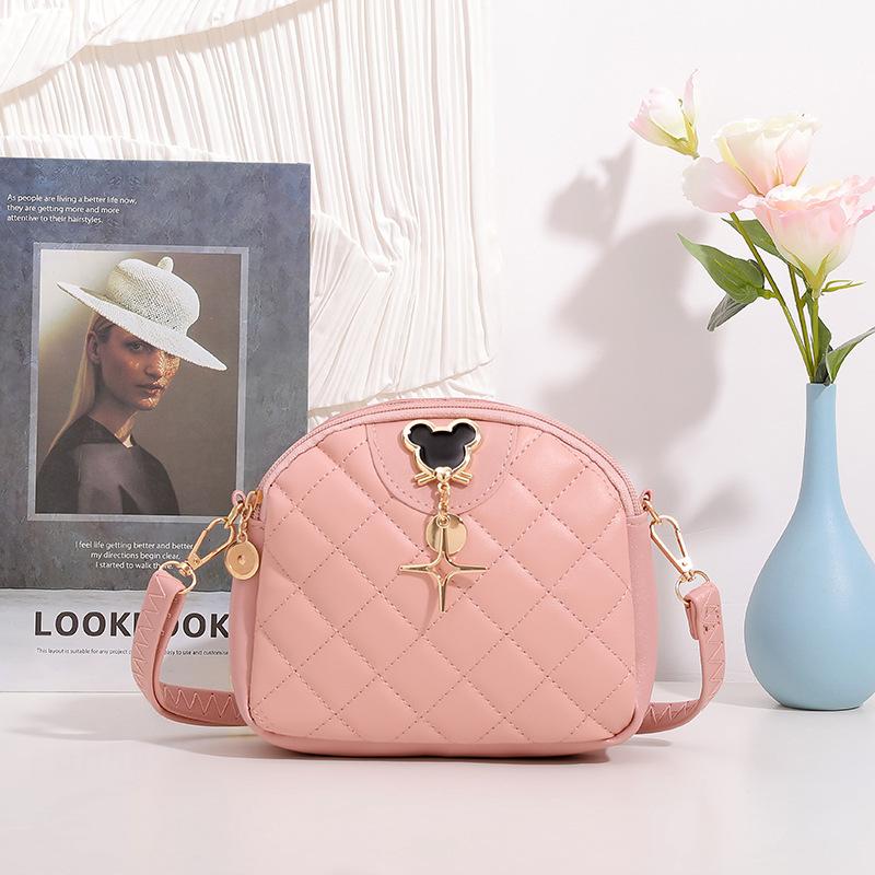 New women's diamond small round bag fashion embroidered women's bag shoulder messenger bag feeling bag one piece