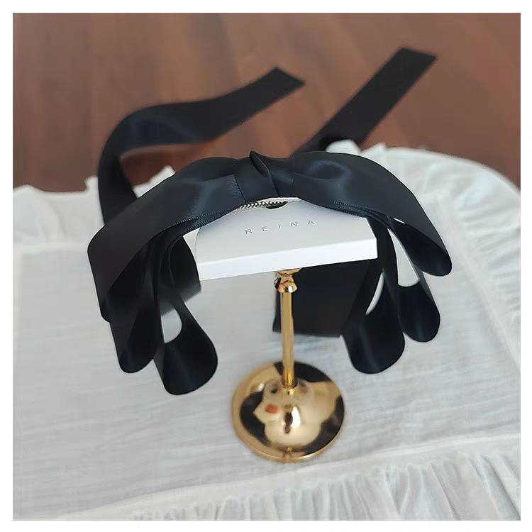 White Oversized Bow Hair Clip for Women - Fairy Bridal Hair Accessory and Photo Prop