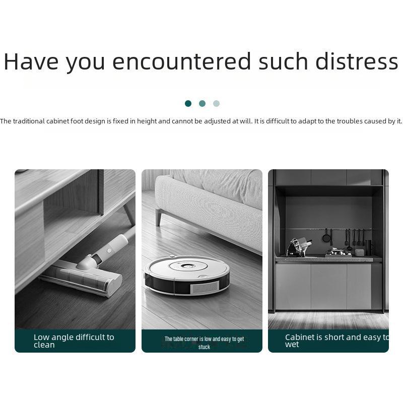 Adjustable Telescopic Sofa & Table Legs - Round Height-Adjustable Cabinet, Coffee Table, & TV Stand Support.