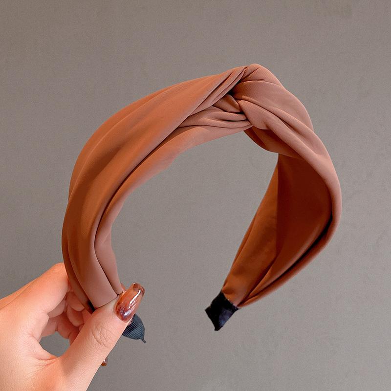 Luxury Designer Winter Headbands for Women Famous Brands Fashion Hairband with Knot Girls Hair Band коричневый