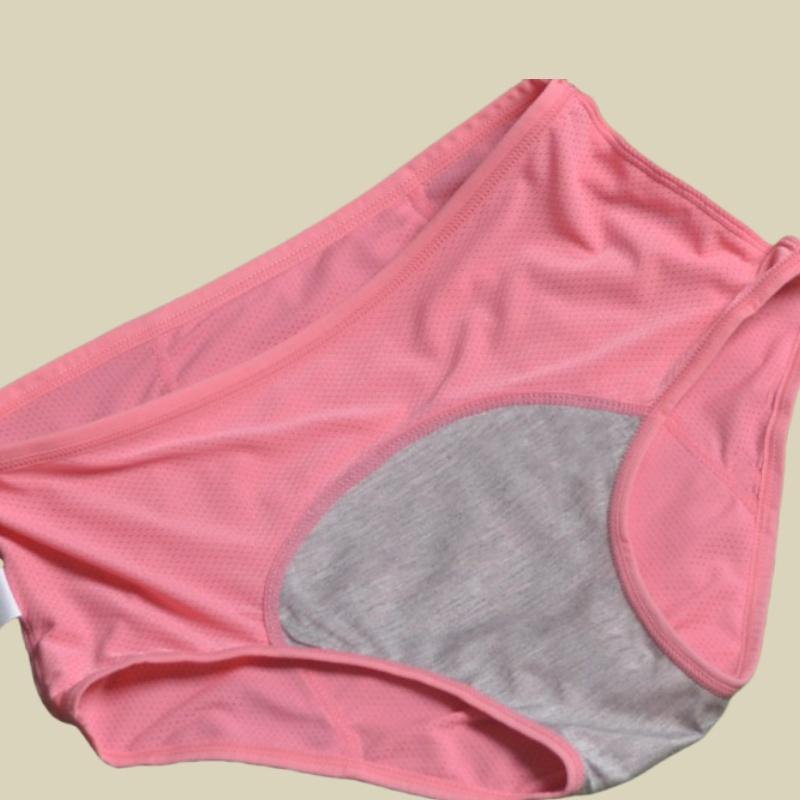 3pcs Women's Physiological Panties L-8XL Leak Proof Menstrual Comfortable Waterproof Plus Size Mid Waist Period Underwear