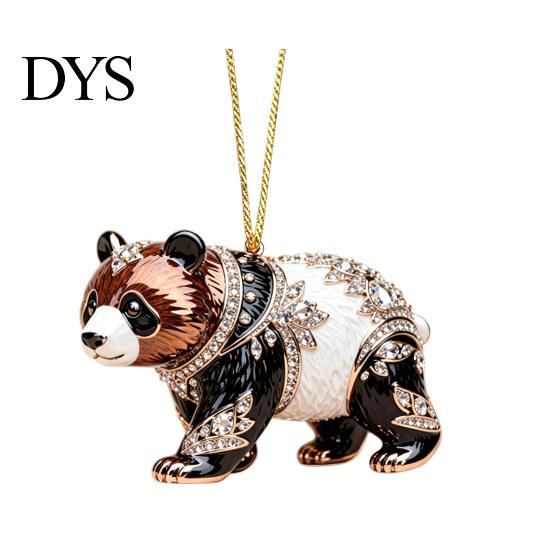Flat Acrylic Animal Decorations Christmas Ornament, Xmas Tree Hanging Decoration, Ornament Rhinestone Pendant for Holiday Party Decor Decorative