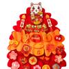 Chinese Year Hanging Lucky Tree Desktop Ornament with Light Oriental Wealth for Holiday