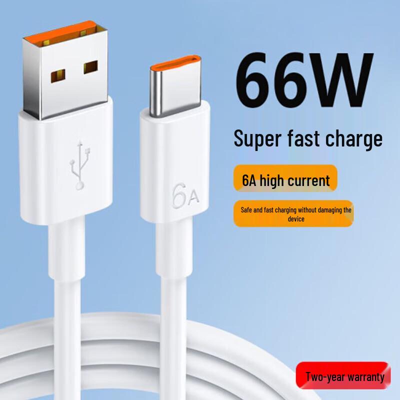 

Кабель Type-C для быстрой зарядки 100 Вт для телефонов Honor, Huawei, Vivo Straight Type-C Fast Charge Cable [White]