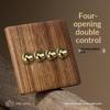 2 Gang Toggle Light Switch with Premium Brass Levers Classic Retro Style for Old House Renovation Wall Upgrade