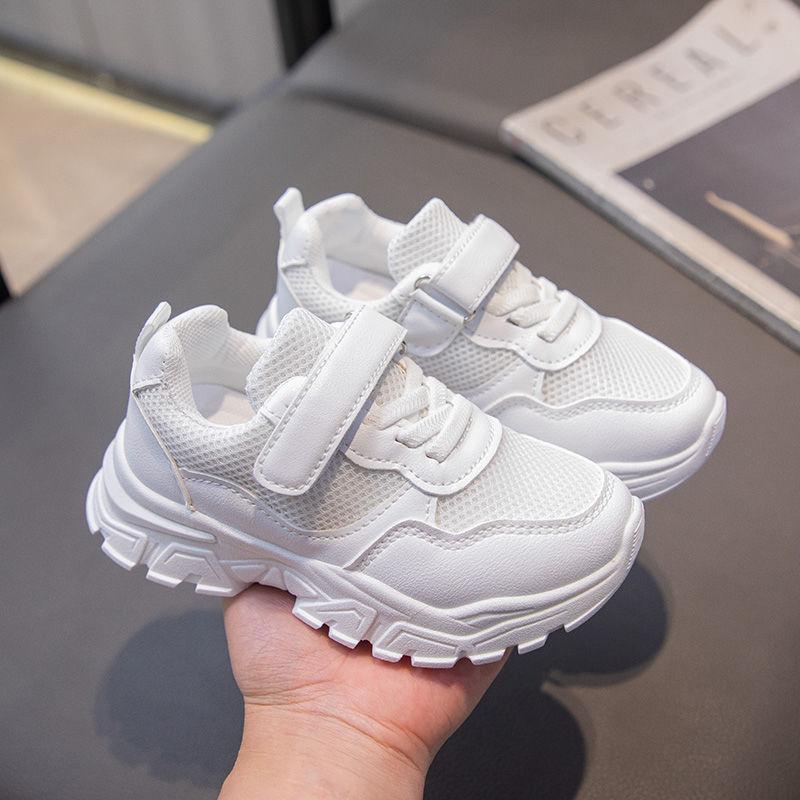 

Children s little white shoes boys summer 2025 new student running shoes soft sole boys sports single net shoes 26 inner length 16.5cm