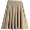 High Waisted Knitted Pleated Short Skirt for Women Spring and Autumn A-line Skirt Knitted Short Skirt