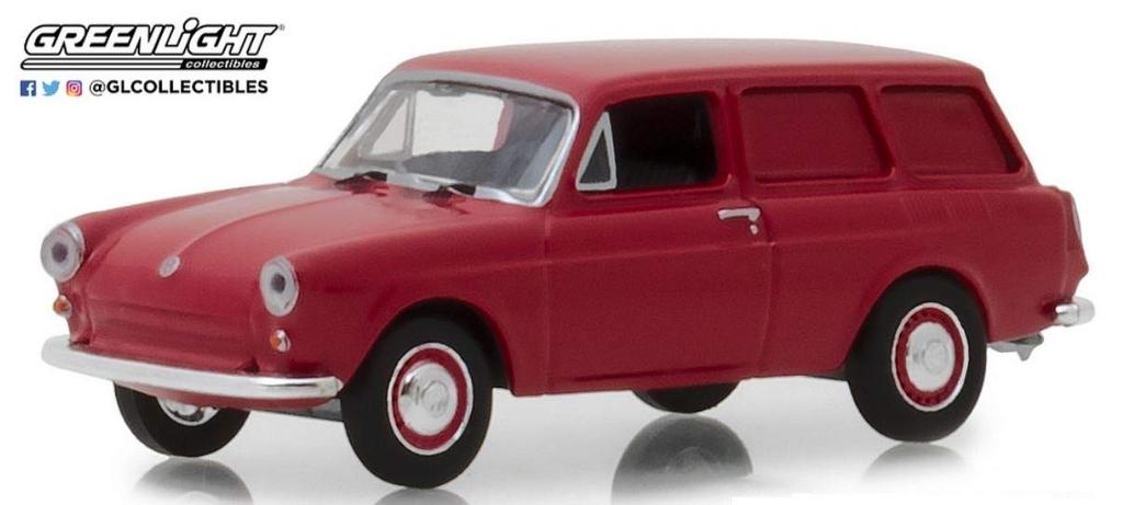 Greenlight Estate Wagons Series 2 1968 Volkswagen Type Velour Scale 29930-D 3-Panel Van, Red, 164