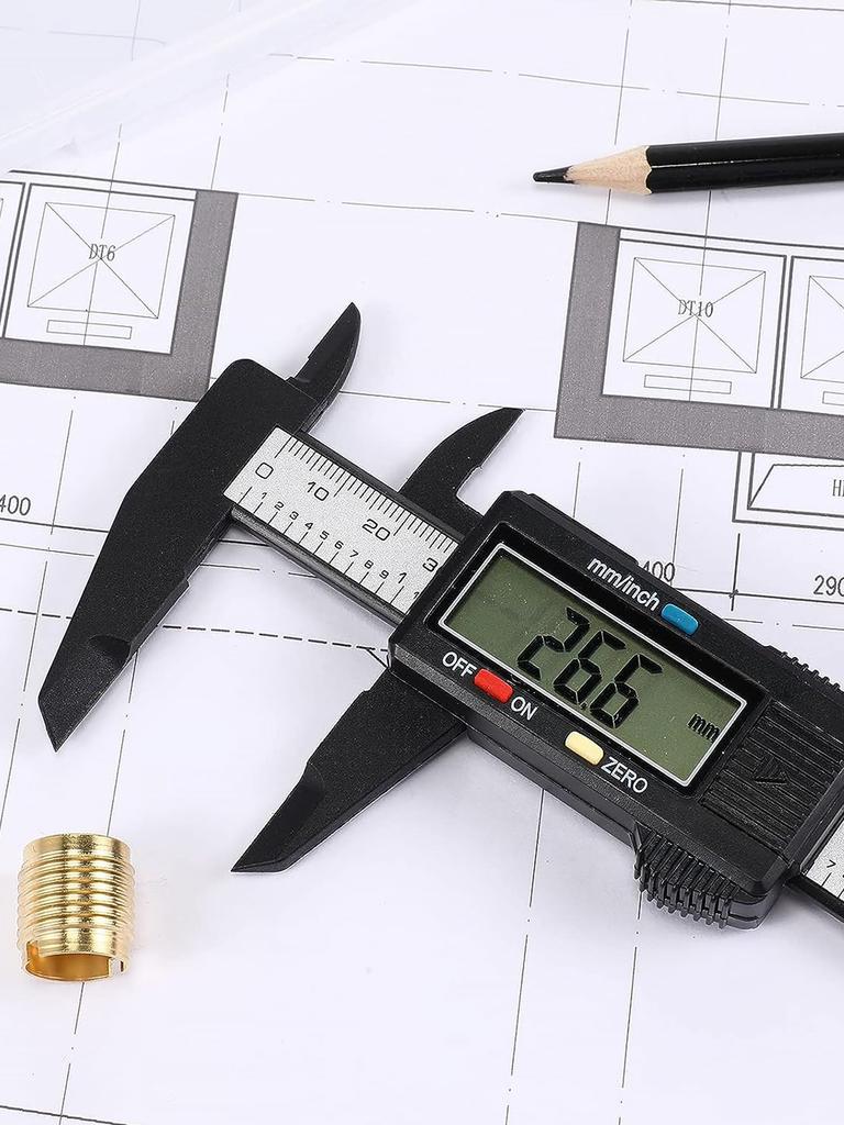 LCD Digital Caliper Gauge Micrometer Measuring Tool LCD Screen Easily Interchangeable Inches and Millimeters Jewelry Measurement