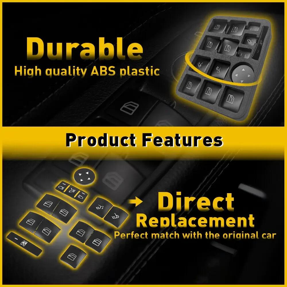 For Mercedes Benz CLA 180 200 GLA 180 200 2013 2014 2015 2016 2017 2018 2019 14x Car  Parts Window Switch Button Repair Stickers