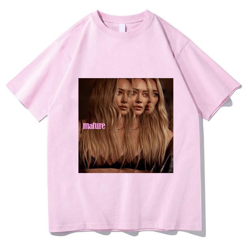 Hilary Duff Mature Unisex T Shirt Casual Unisex Fashion TShirt Graphic Summer Short Sleeves 100 Cotton Aesthetic Harajuku Clothes