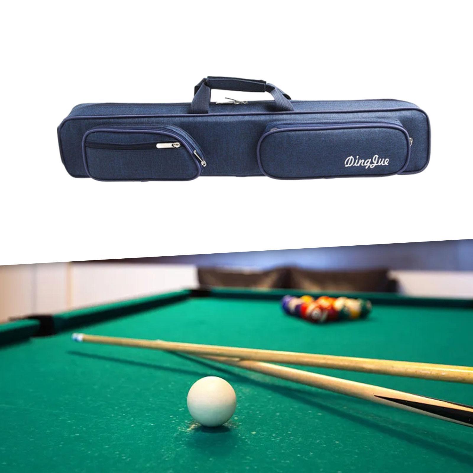 

Billiards Pool Cue Case Soft Carrier Gift with External Pockets Storage Bag синий