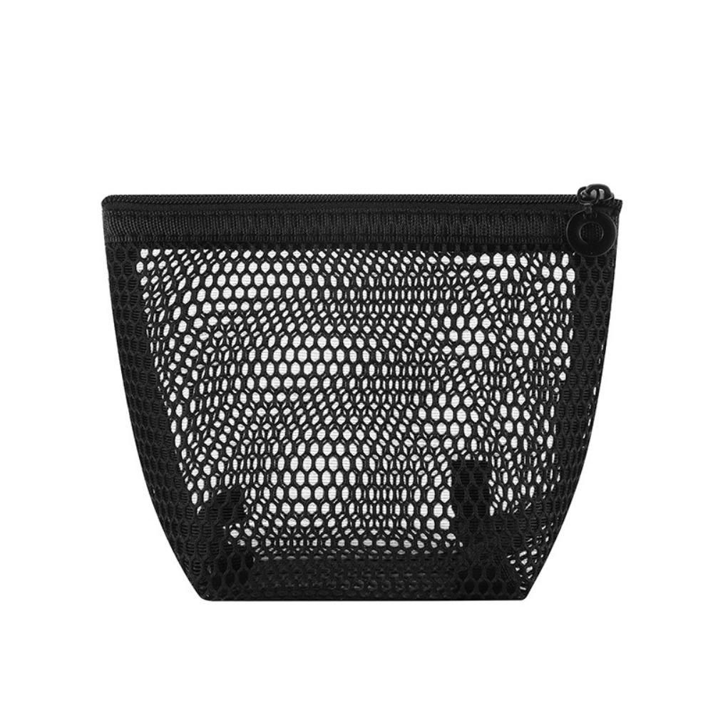 New Mesh Cosmetic Bag Portable Mini Mini Wallet Pouch Transparent Zipper Coin Purse Travel