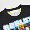 Children's Short Sleeve Home Wear Set with Lego Hide-and-Seek Anime Cartoon Print