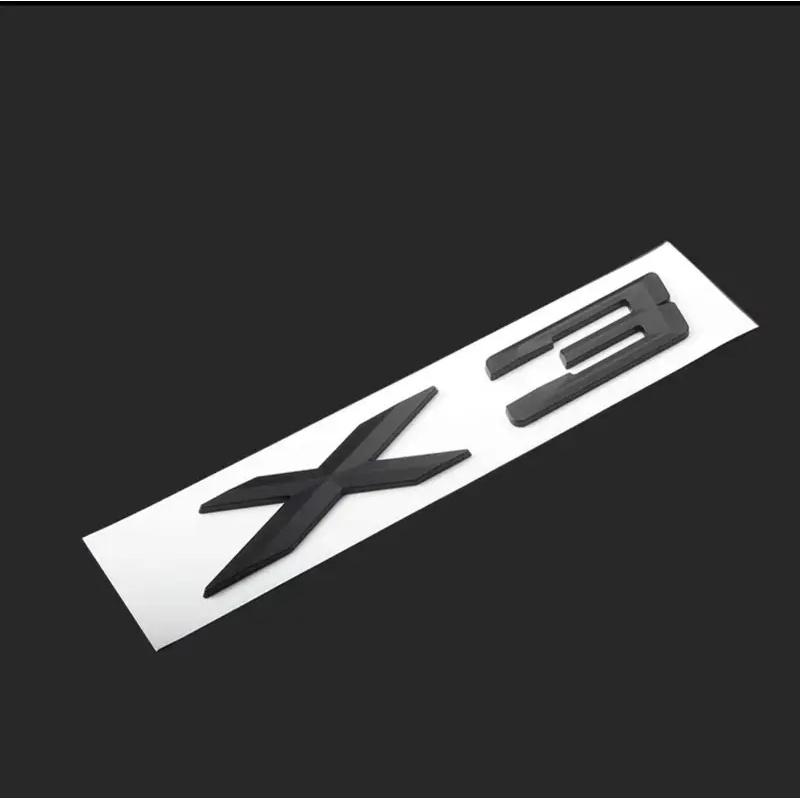 3D ABS Black Chrome Car Letters Rear Trunk Badge X3 Logo For BMW X3 F25 Sticker Emblem X3 E83 F25 G01 Lettering Accessories