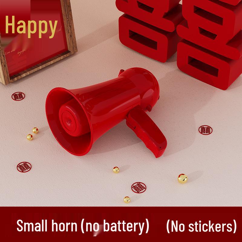 

DIY Just Married Megaphone Wedding Game: Groom Lifts Bride, Best Man Blocks Door, Fun Photo Props Megaphone [No Recording Feature]