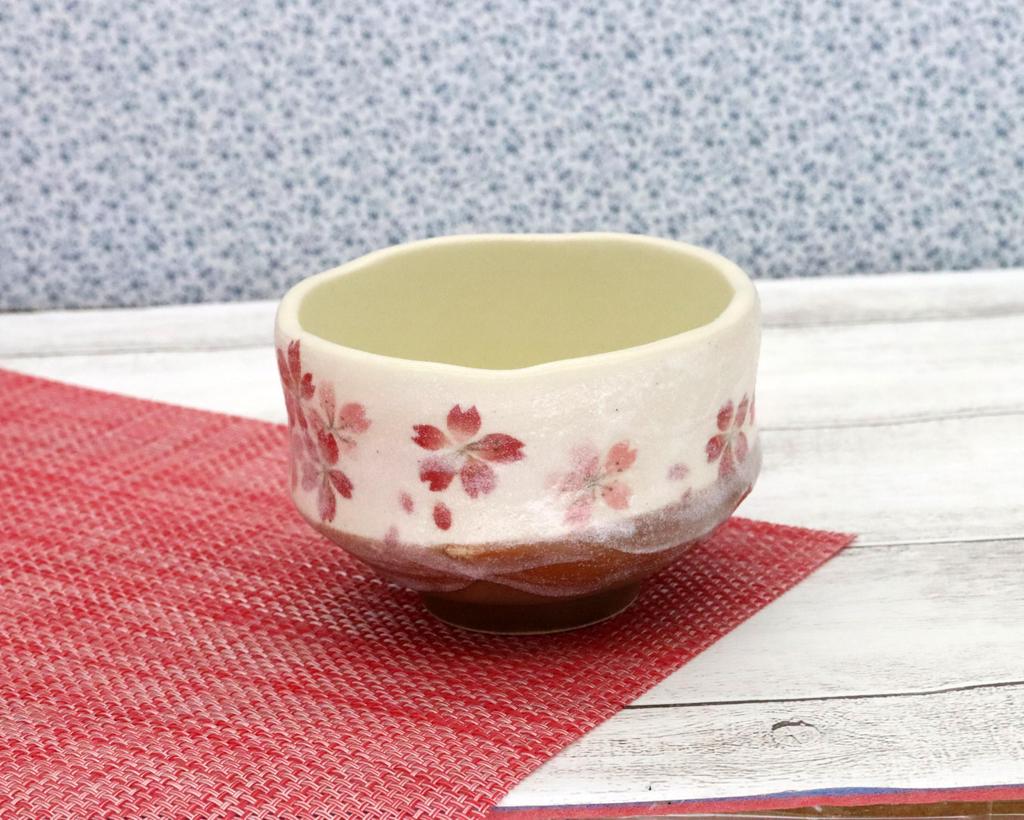 Craftsman House Matcha Bowl Small high x 10cm Made in Japan (Cherry Blossom), (6.5cm diameter),