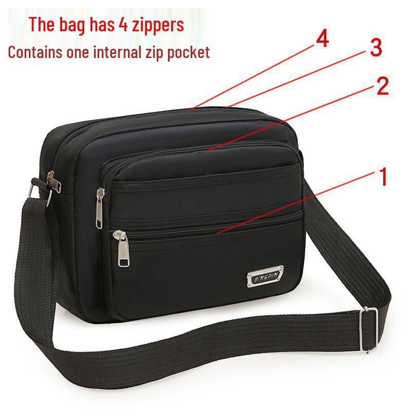 Waterproof Multi-Layer Korean Style Men's Crossbody Money Bag
