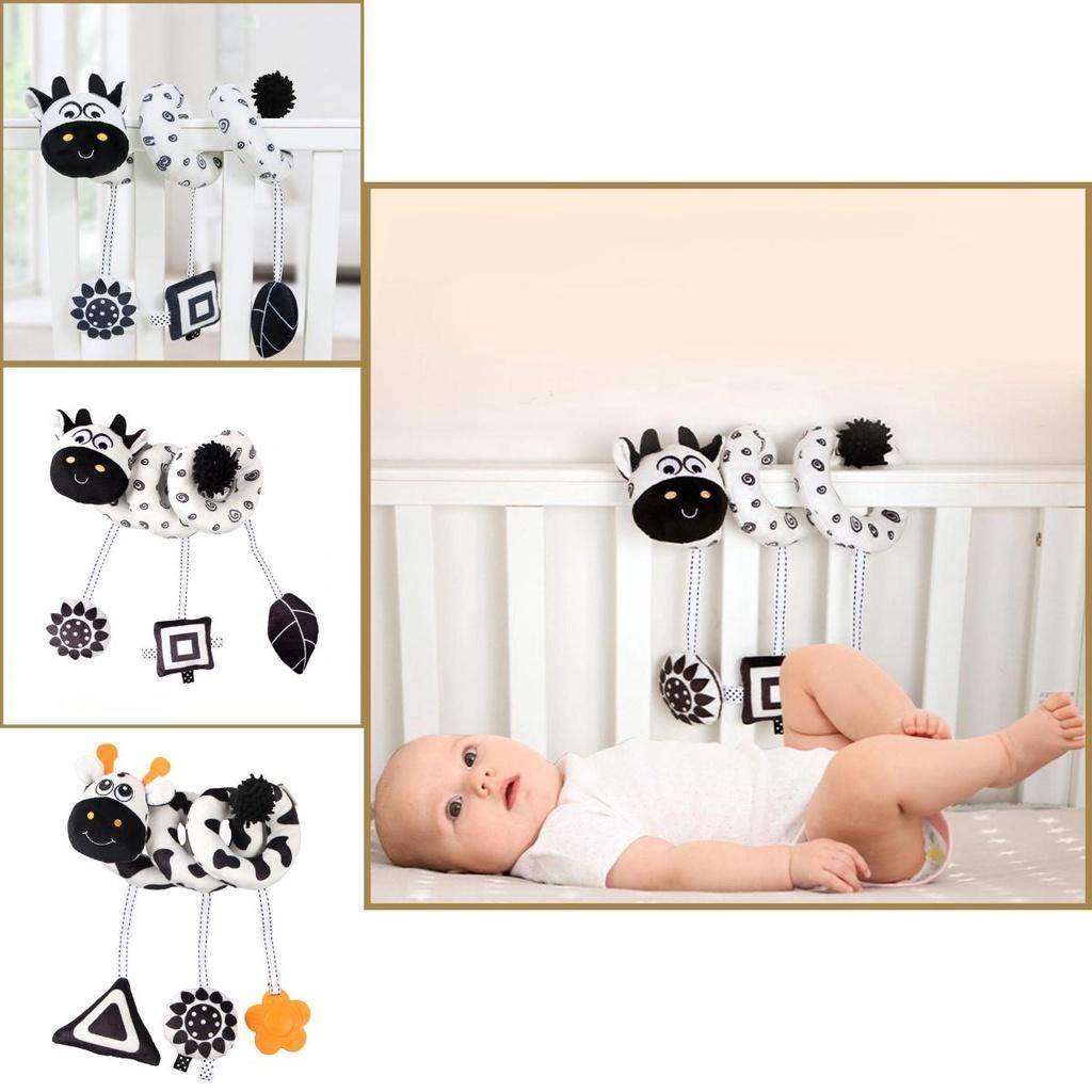 Black And White Animal Visual Stimulation Early Education Crib Toy