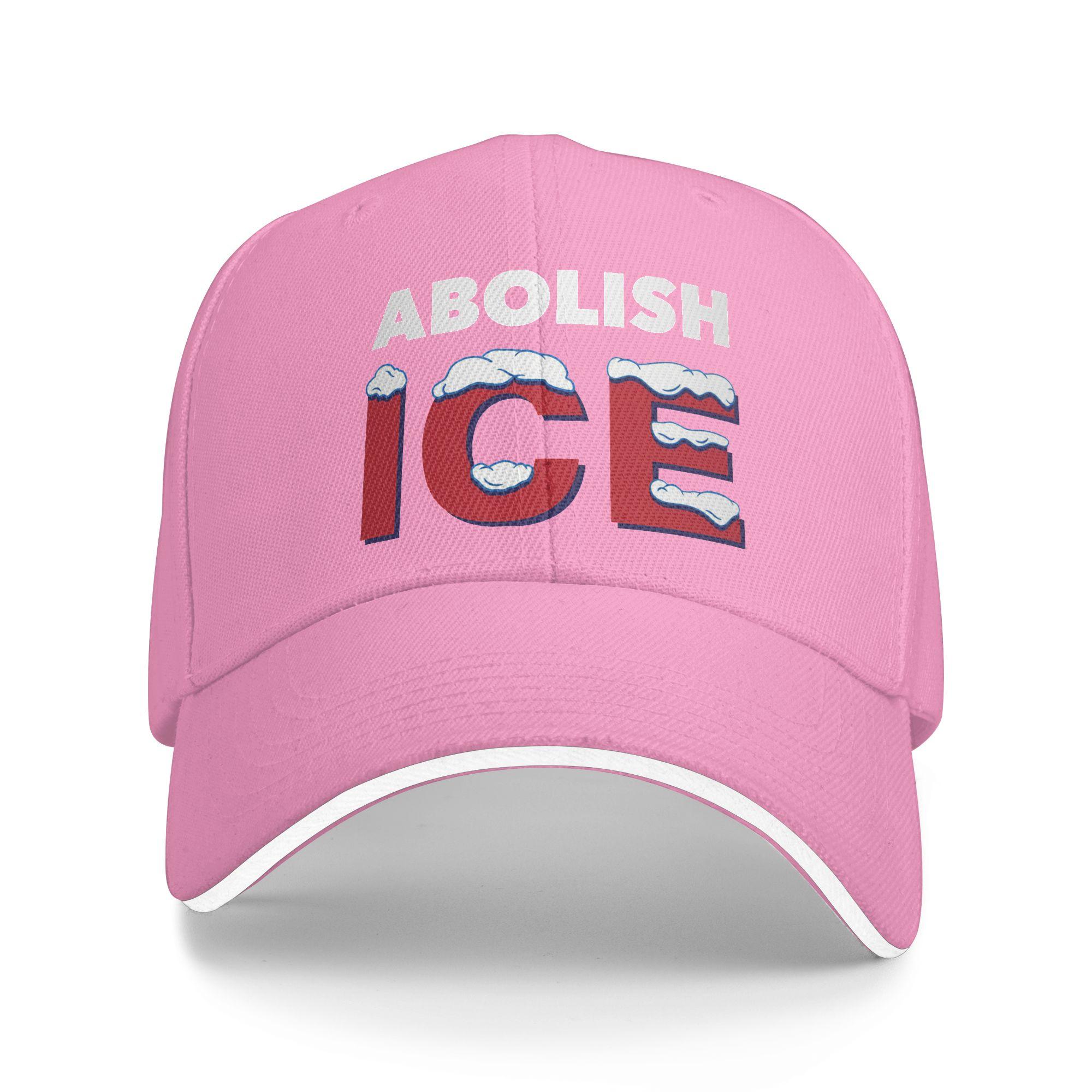 

Summer Abolish Ice Baseball Cap Outdoor Sport Fashion Design Sun Trucker Hat Men Women High Quality Baseball Caps As Picture розовый