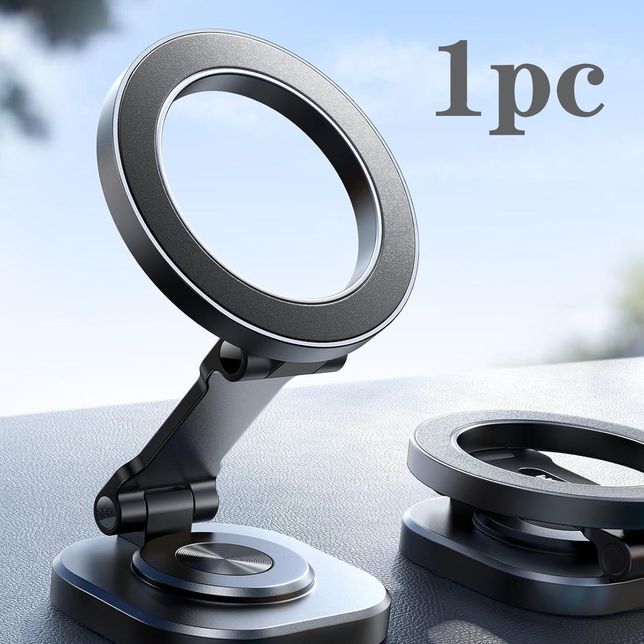 

Автомобильный держатель MagSafe с вращением на 360° и сильным магнитом, магнитный держатель для телефона, полностью металлический, ультрамагнитный, подходит для iPhone