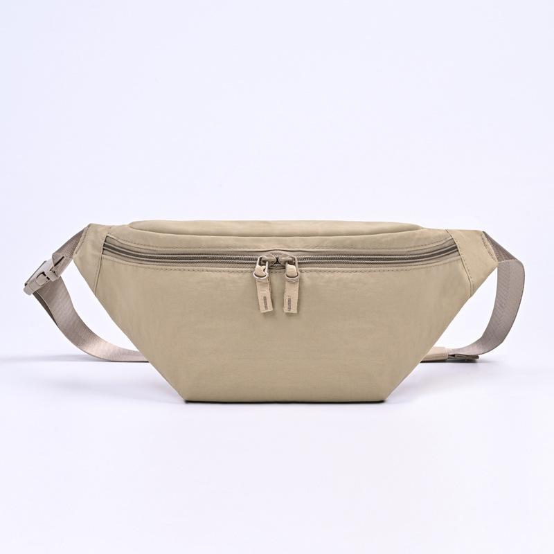 Women Solid Color Dumpling Bun Zipper Inclined Satchel Bag Leisure Sports Canvas Shoulder Crossbody Bags Adjustable Band Strap