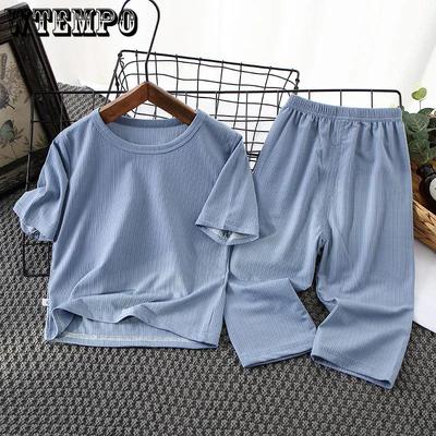 Children's Home Wear Summer Thin Sleeve Air Conditioning Clothing Pajamas