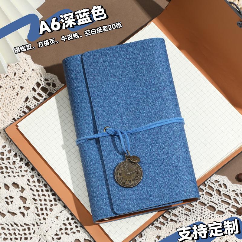 A6 Notebook Travelers Journal Notebook Pu Leather Blank Kraft Diary Book Vintage Sketchbook School Stationery Office Supplies Quality
