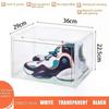 Shoe Box,Drop Front Shoe Box,Clear Plastic Stackable Sneaker Box,Shoe Containers,Acrylic Shoe Display Case Storage Boxes Bins