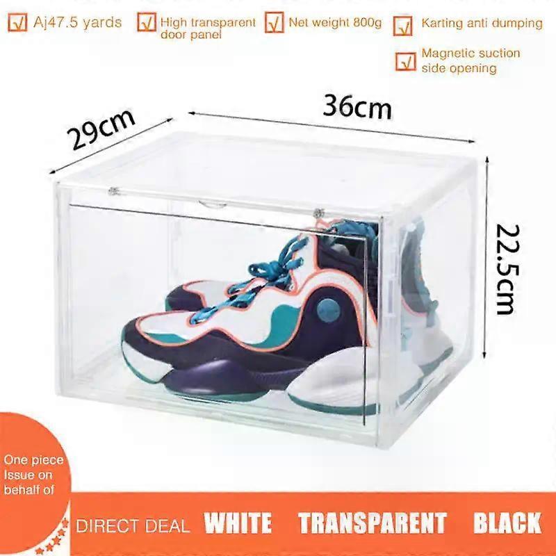Shoe Box,Drop Front Shoe Box,Clear Plastic Stackable Sneaker Box,Shoe Containers,Acrylic Shoe Display Case Storage Boxes Bins