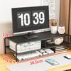 Dual Deck Computer Monitor Rising Holder Pc Screen Stand Bracket Desktop Keyboard Mouse Laptop Storage Organizer Riser Shelf