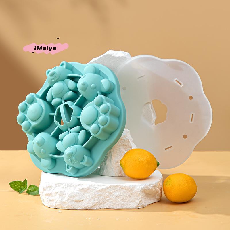 Heat-Resistant Silicone Cake Mold for Baby Complementary Foods Compatible with Steaming Boiling Air Fryer - Kitchen Accessory