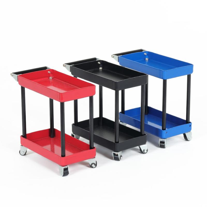 2 Layers Metal RC Car Tools Rack Maintenance Trolley for 1/8 1/10 1/12 1/16 RC Car Spare Parts Tools