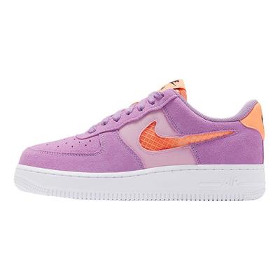 Air Force 1 Wraparound Non-Slip Low-Top Skate Shoes Women Sneakers Orange Purple CJ1647-500
