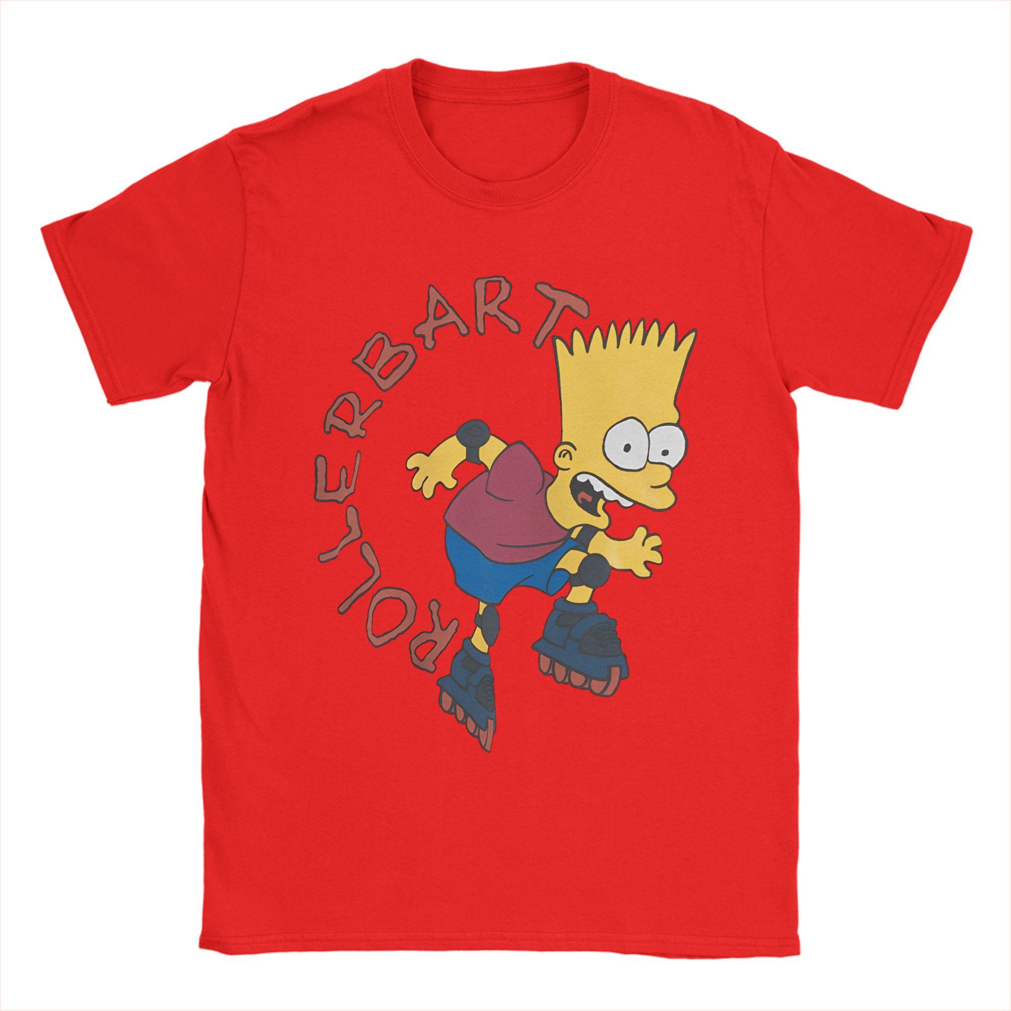 

Unisex Womens Cartoon SSimpsons T Shirt Bart Roller 100 Cotton Tops Novelty Short Sleeve Crewneck Tee Shirt 6XL TShirt S