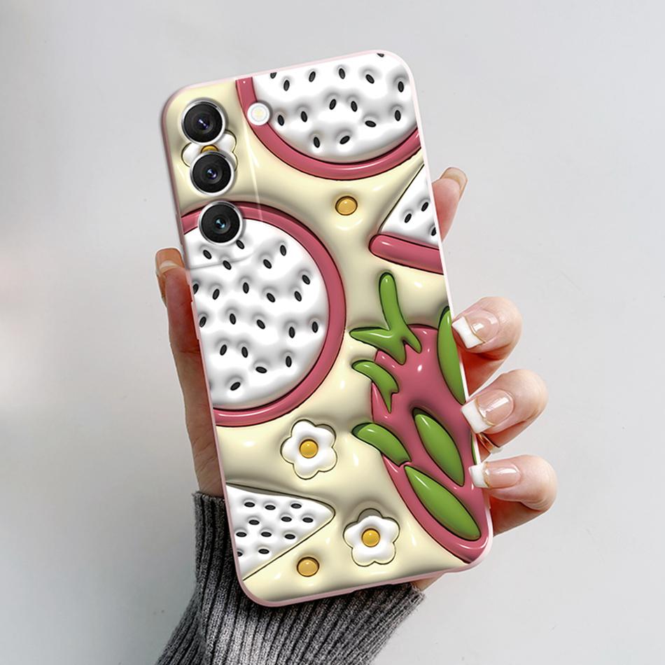 For Samsung Galaxy S22 S 22 Plus S22 Ultra S22+ Case Soft Slim Cute Bear Cartoon Frog Candy Painted Back Cover Funda Bumper Bags
