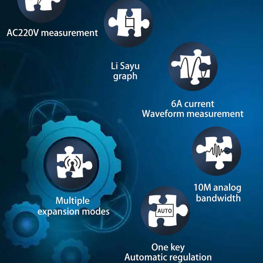 Digital Oscilloscope Dual-channel 50M Sampling Rate 10M Analogue Bandwidth 6A Current Waveform Measurement 20KB Memory Depth