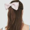 UNI.J Baby-pink Side Ribbon Hair Clip Ia110
