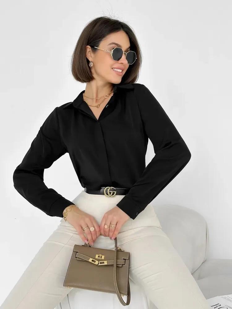 European-American Slim Fit Long-Sleeved Shirt: Elegant & Modern