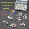 Dental Polishing Brush Set - Bowl-Shaped, Hollow Mandrel, Flat Head, 100 Pcs, Colored.